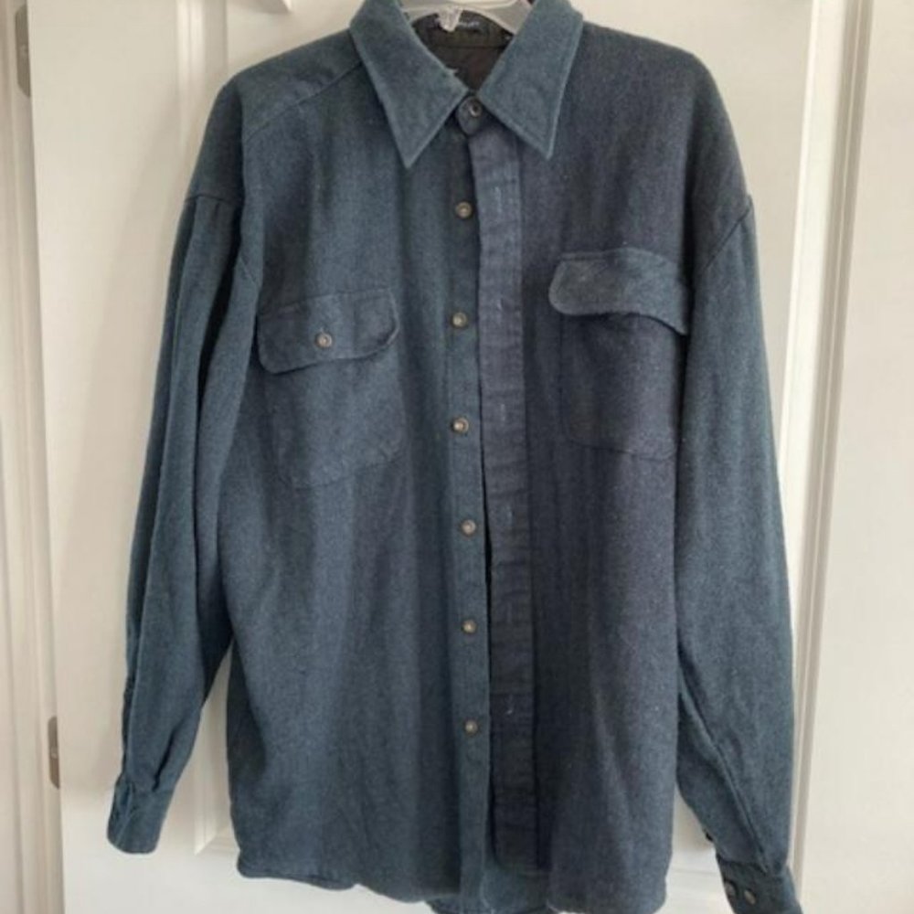 Vintage Men's Shirt Arrow Large‎ Flannel 100% Acrylic Button Front